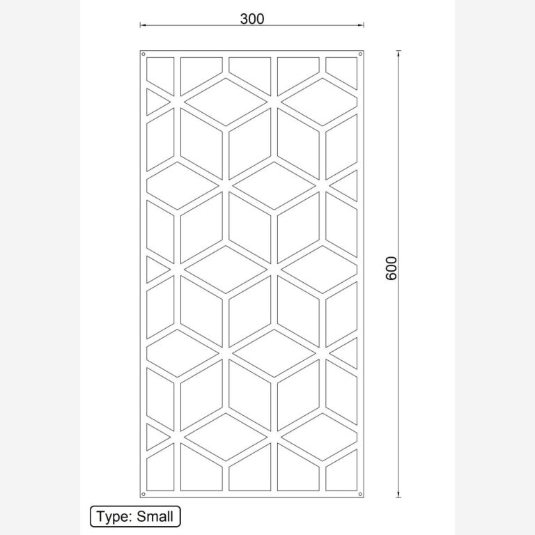 Vægdekoration af metal Geometriske former 2.0