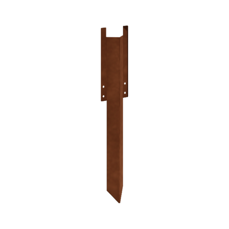 Cortenstål jordspyd - Bedkantens højde 34 / 37,5 cm