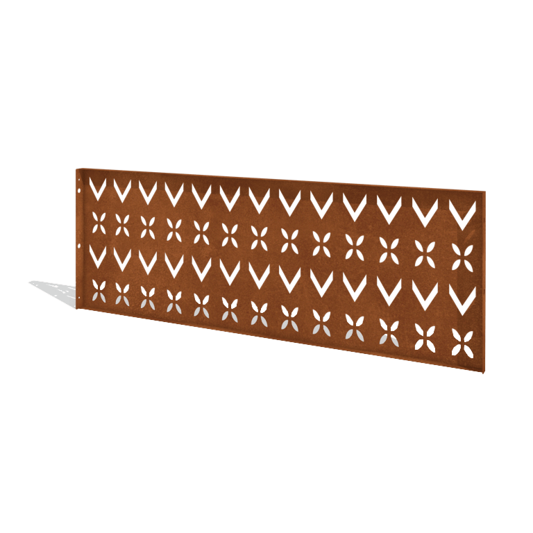 Cortenstål hegn H - Panel V - 180 x 63,3 cm