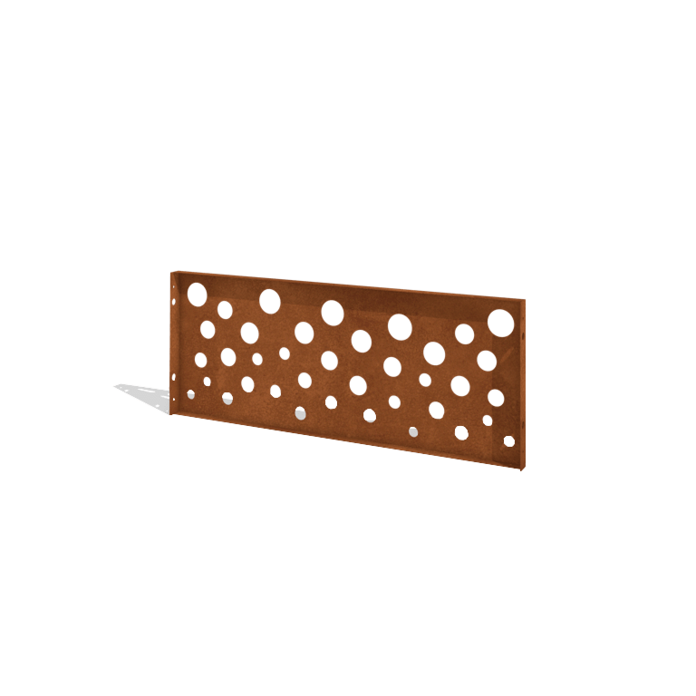 Hegn af cortenstål H panel B 120 x 47,5 cm