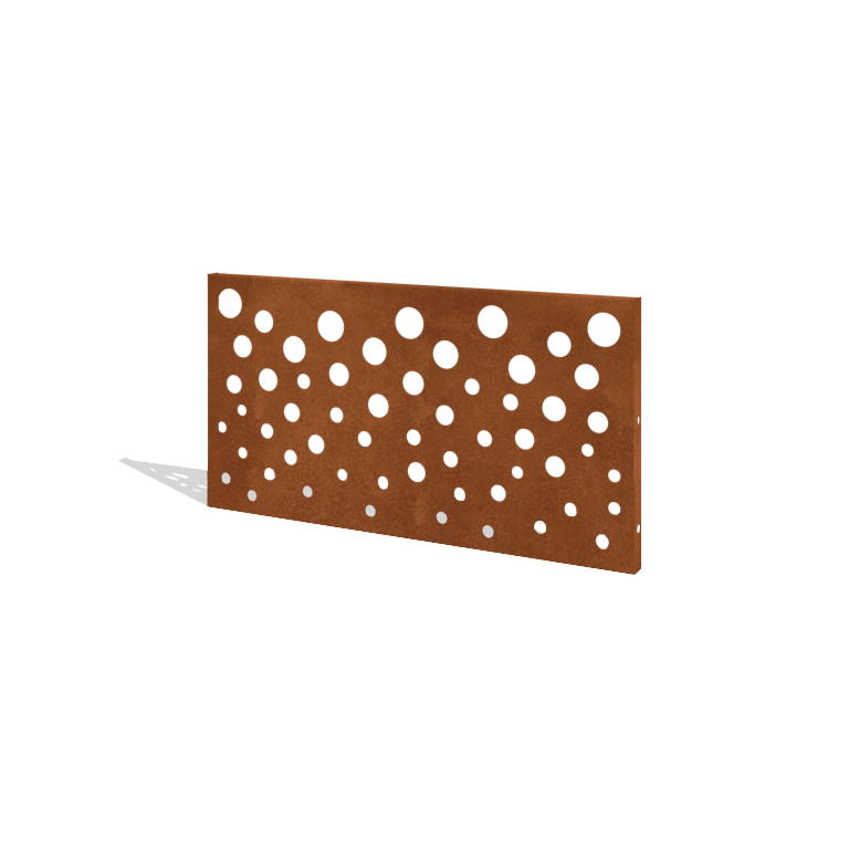 Hegn af cortenstål H panel B 120 x 63,3 cm