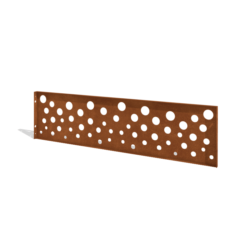 Hegn af cortenstål H panel B 180 x 47,5 cm