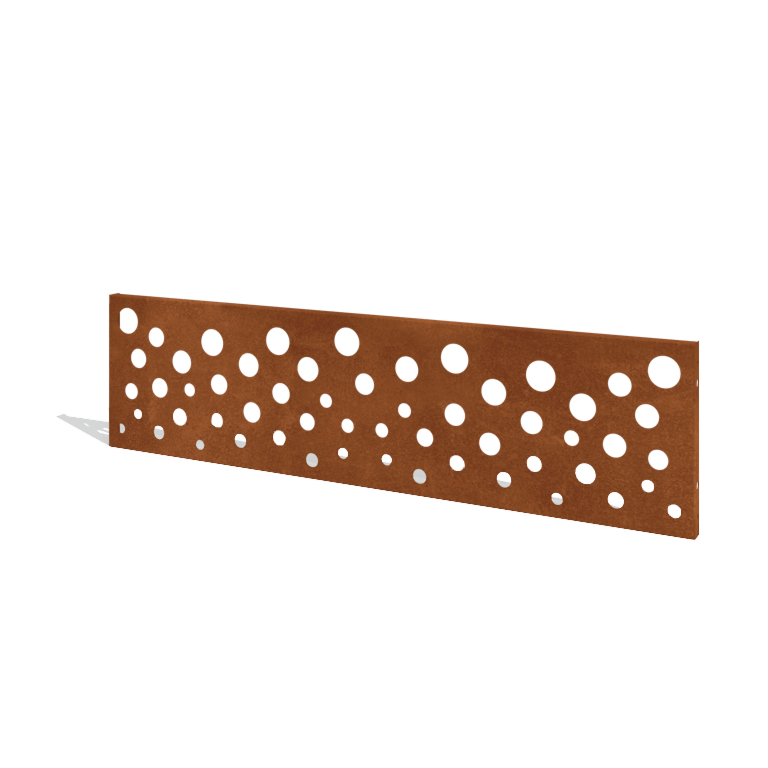 Hegn af cortenstål H panel B 180 x 47,5 cm
