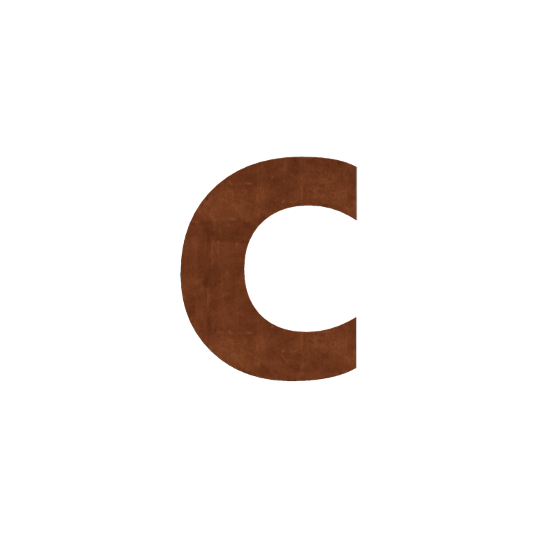 Husnummer cortenstål (plade) c - 10 cm