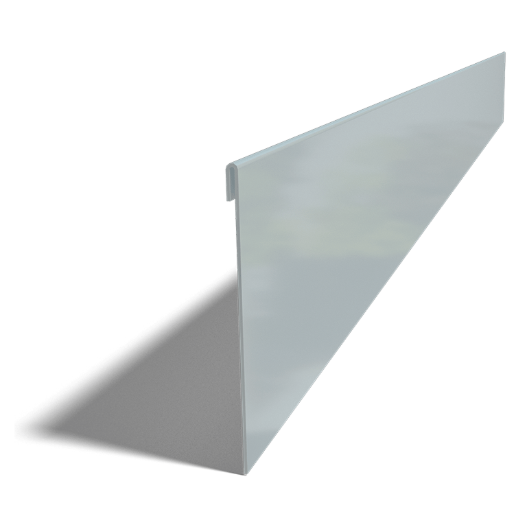 Bedkant af galvaniseret stål valset 13 cm (længde 150 cm)