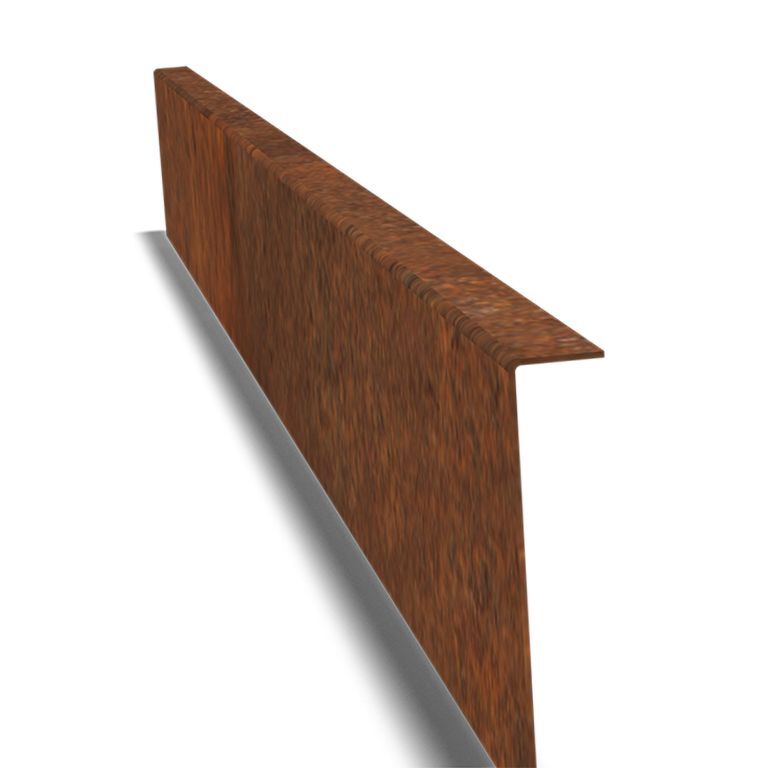 Bedkant af cortenstål bukket 22 cm komplet sæt pr. 15 meter