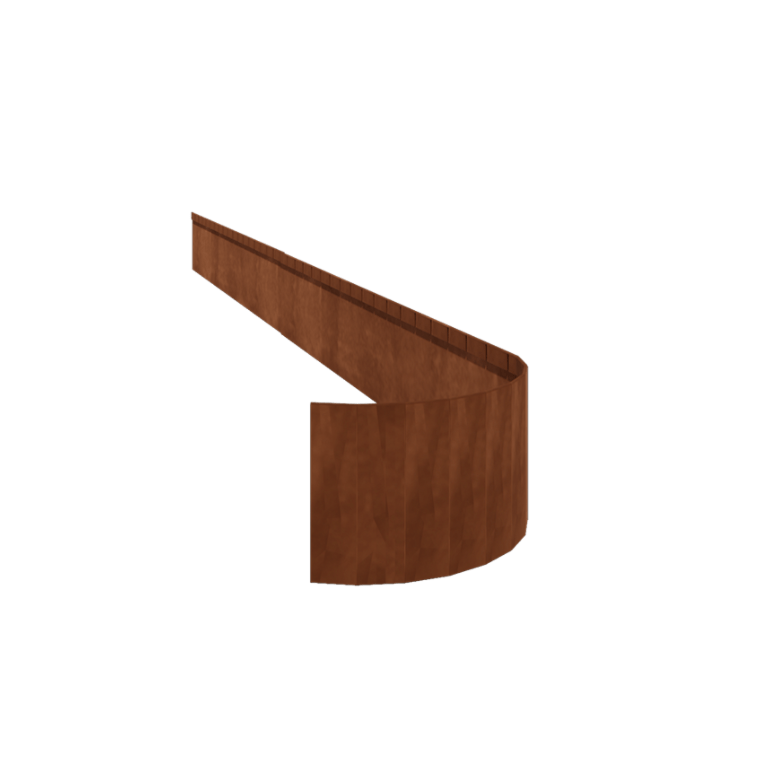 Cortenstål bedkant - Knust FLEX - Højde 23 cm - 150 cm