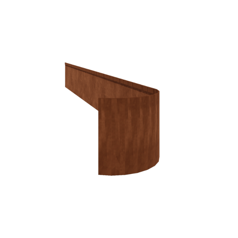 Bedkant af cortenstål valset FLEX 35 cm (længde 150 cm)