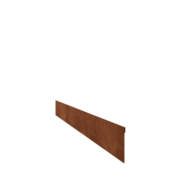 Cortenstål bedkant - Knust - Højde 13 cm - 150 cm