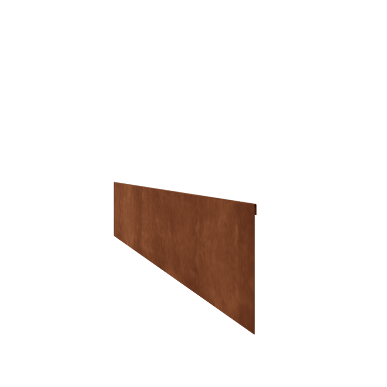 Bedkant af cortenstål valset 23 cm (længde 240 cm)
