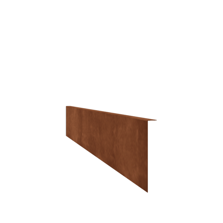 Bedkant af cortenstål bukket 22 cm (længde 150 cm)