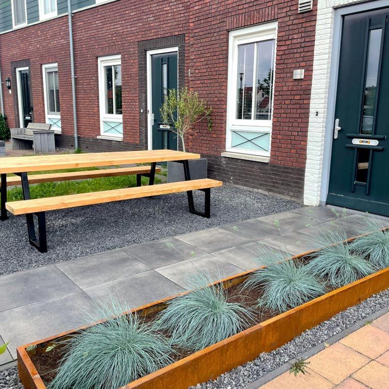 Cortenstål bedkant - Sæt - Højde 22 cm - 240 cm