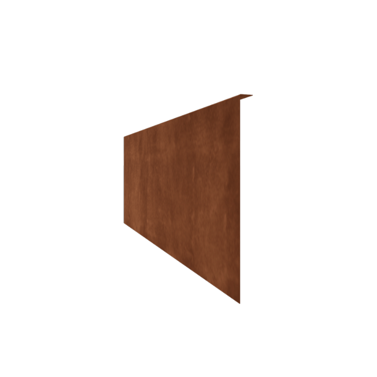 Bedkant af cortenstål bukket 45 cm (længde 240 cm)