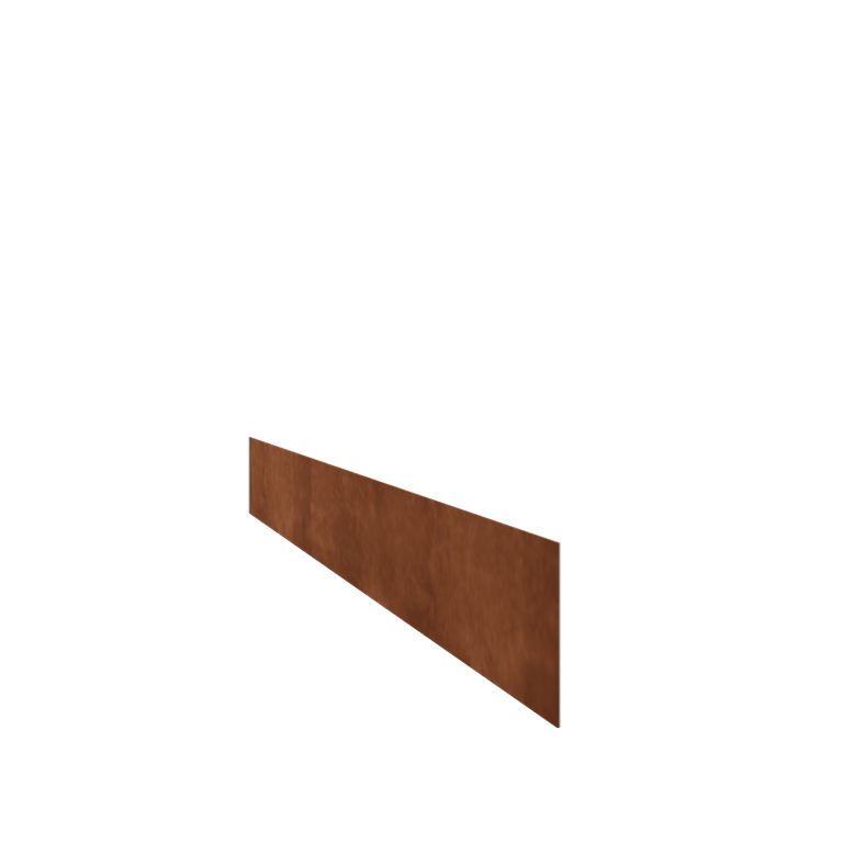 Bedkant af cortenstål lige 15 cm (længde 240 cm)