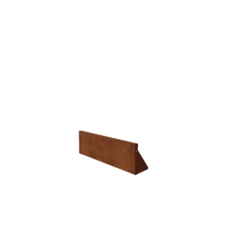 Cortenstål støttemur - Lige ud - 100 x 30 cm