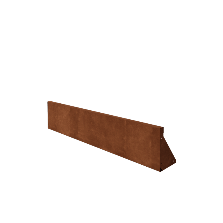 Cortenstål støttemur - Lige ud - 150 x 30 cm