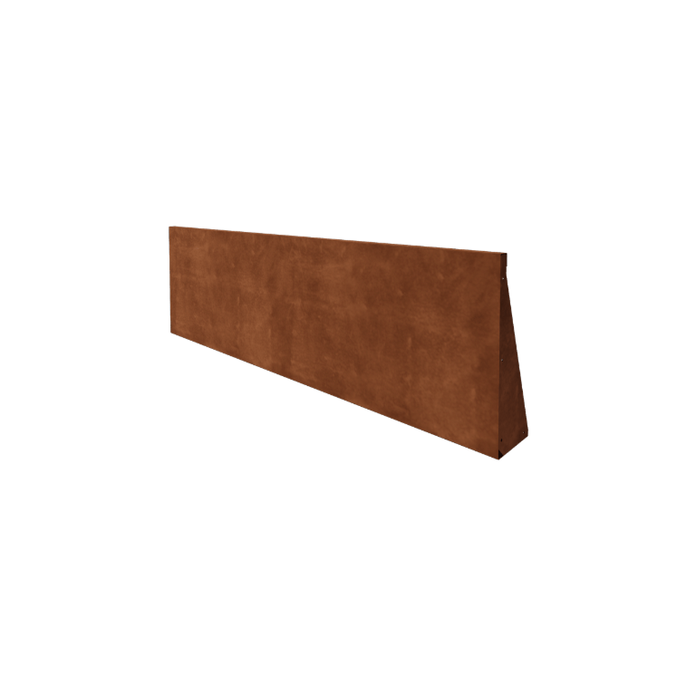 Støttemur af cortenstål lige 200 cm (højde 60 cm)