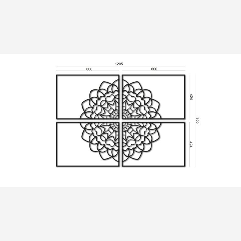 Vægdekoration i metal Mandala *OP=OP