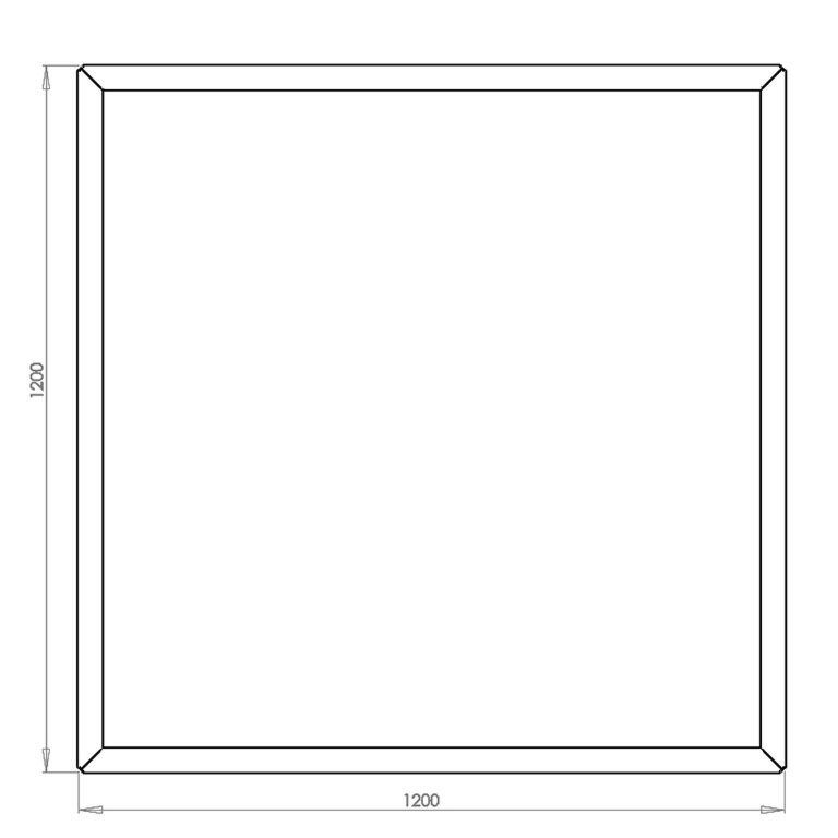 Plantekasse af pulverlakeret stål Miami 120 x 120 cm