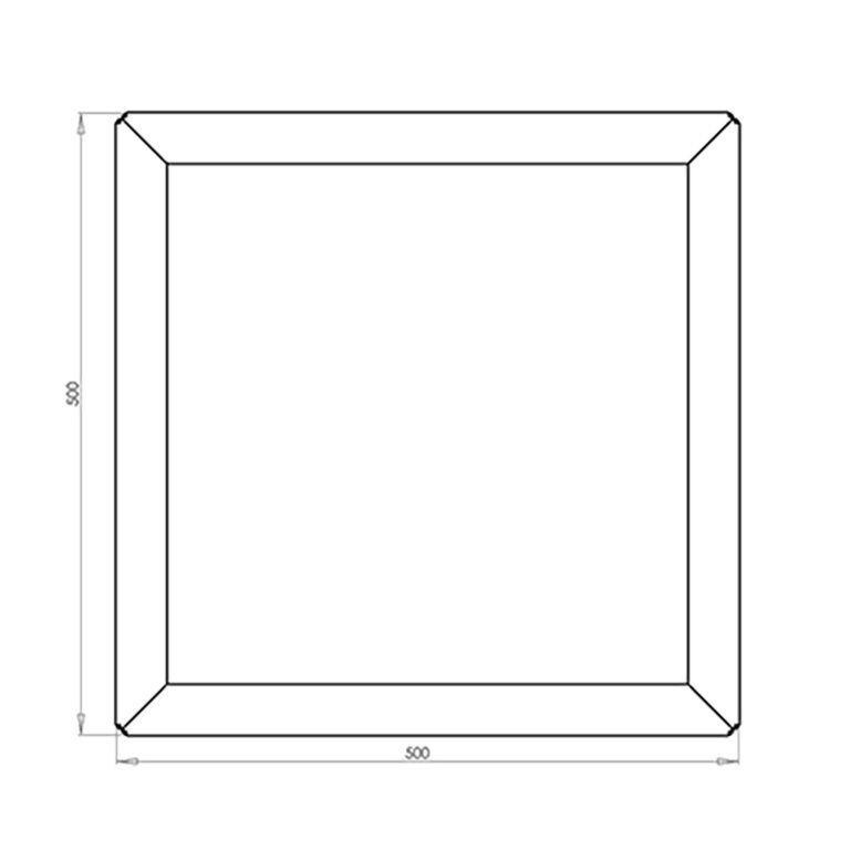 Plantekasse af pulverlakeret stål Miami 50 x 50 cm