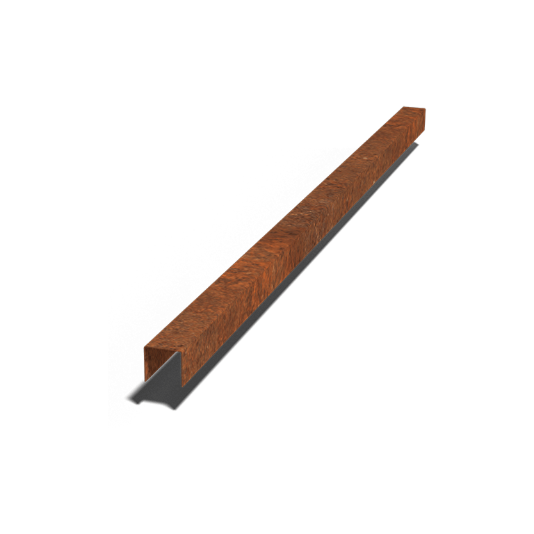 Afdækningsprofil af cortenstål 5 x 6 x 5 cm (længde 150 cm)