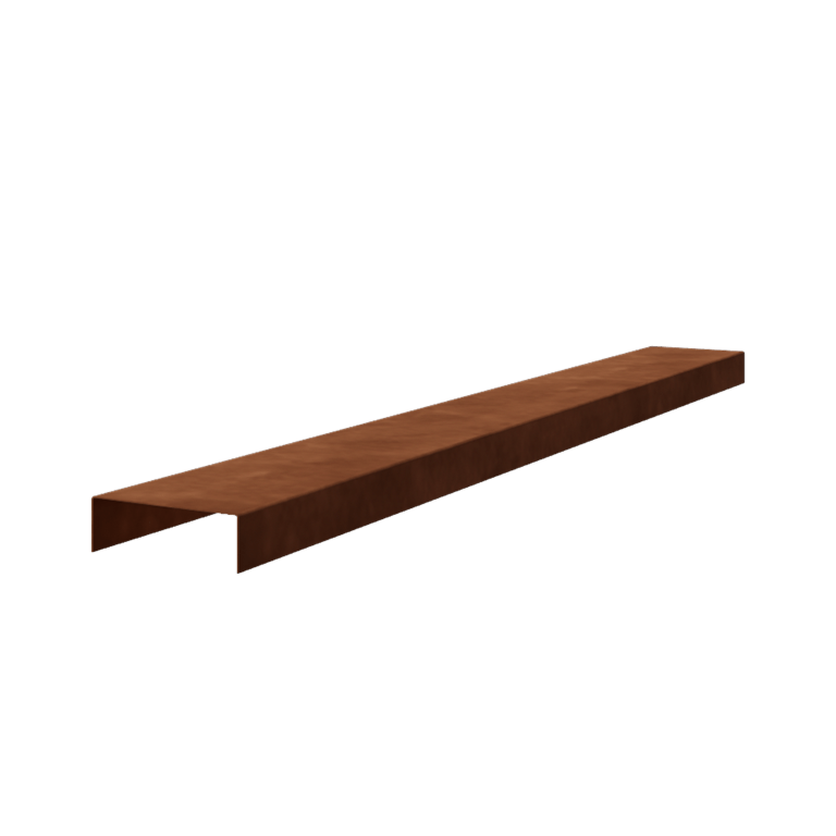 Afdækningsprofil af cortenstål 5 x 15 x 5 cm (længde 240 cm)