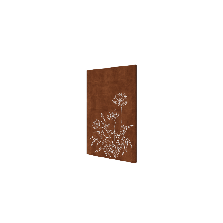 Kornblomst corten-stål 120 x 6 x 190 cm
