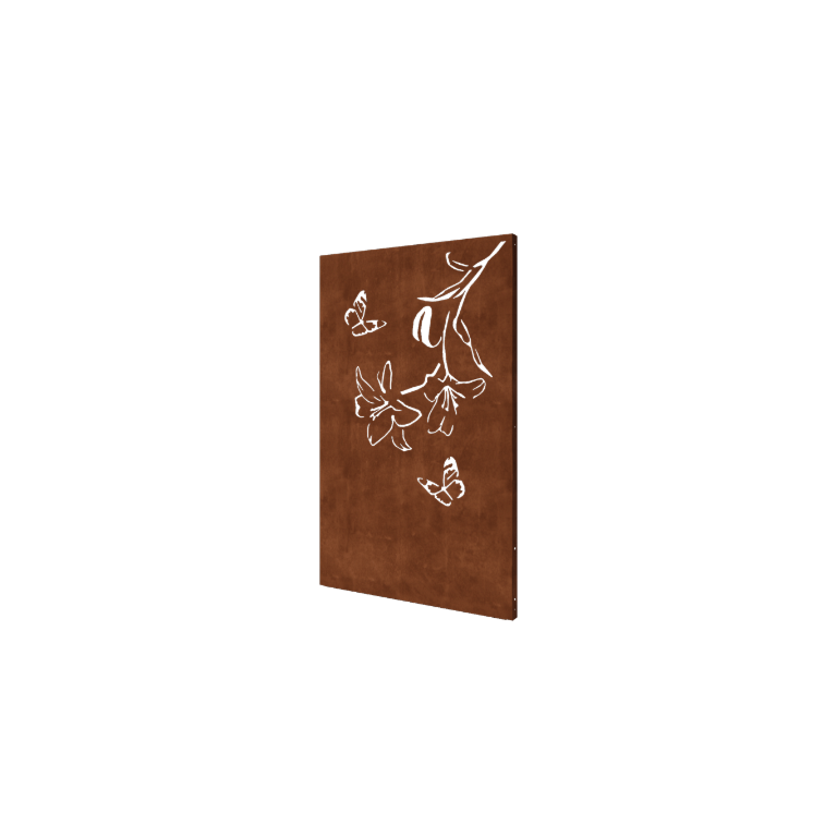 Lilje corten-stål 120 x 6 x 190 cm