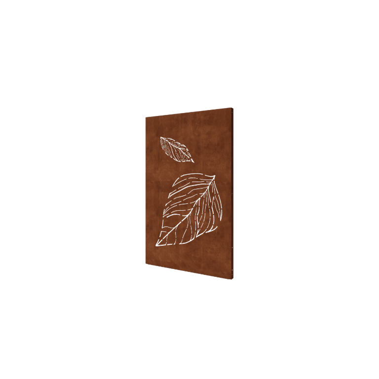 Cortenstål dekorativt panel - Blade 2 - 120 x 6 x 190 cm