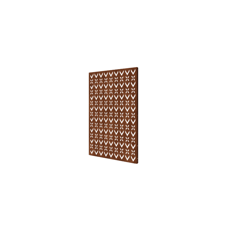 Tagstensmønster komposition corten-stål 1 120 x 6 x 190 cm