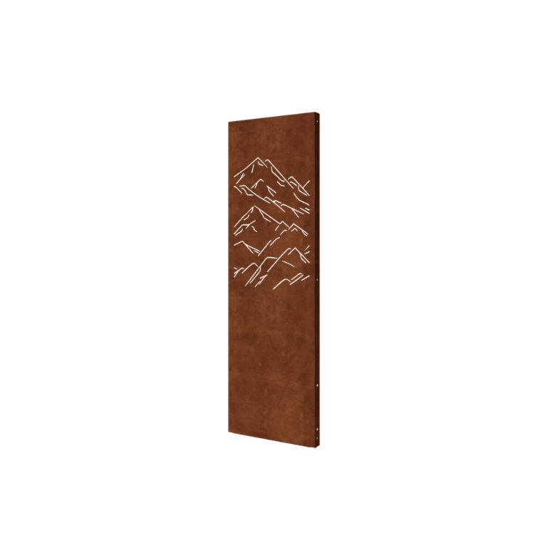 Bjerge komposition corten-stål 1 60 x 6 x 190 cm
