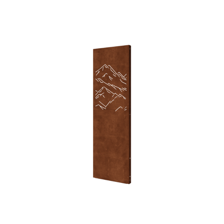 Bjerge komposition corten-stål 3 60 x 6 x 190 cm