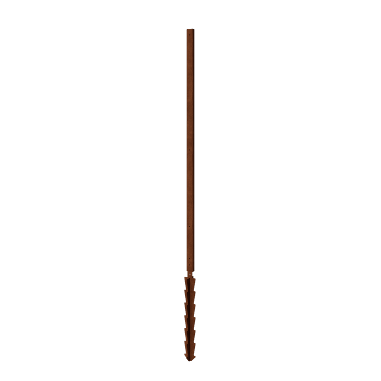 Stolpe lige jordspyd corten-stål med 190 x 6 x 3 cm