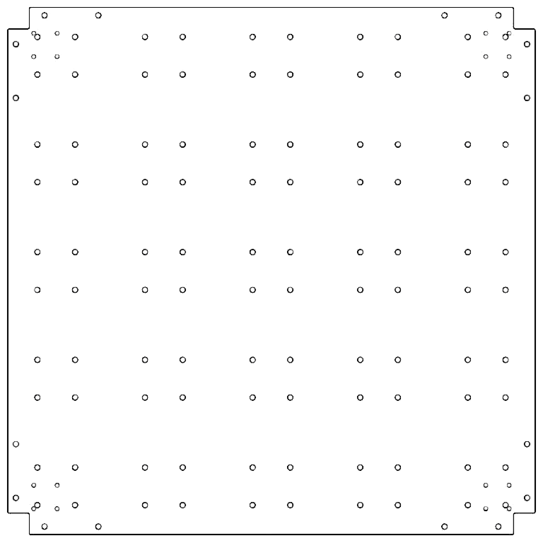 Bundplade galvaniseret stål 100 x 100 cm