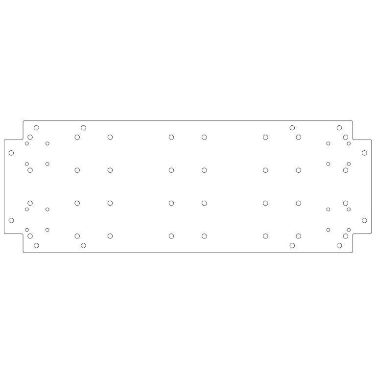 Bundplade galvaniseret stål 30 x 80 cm