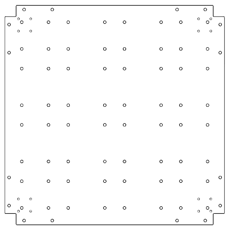 Bundplade galvaniseret stål 80 x 80 cm