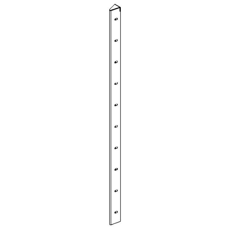 Hjørneprofil pulverlakeret stål 30° 100 cm