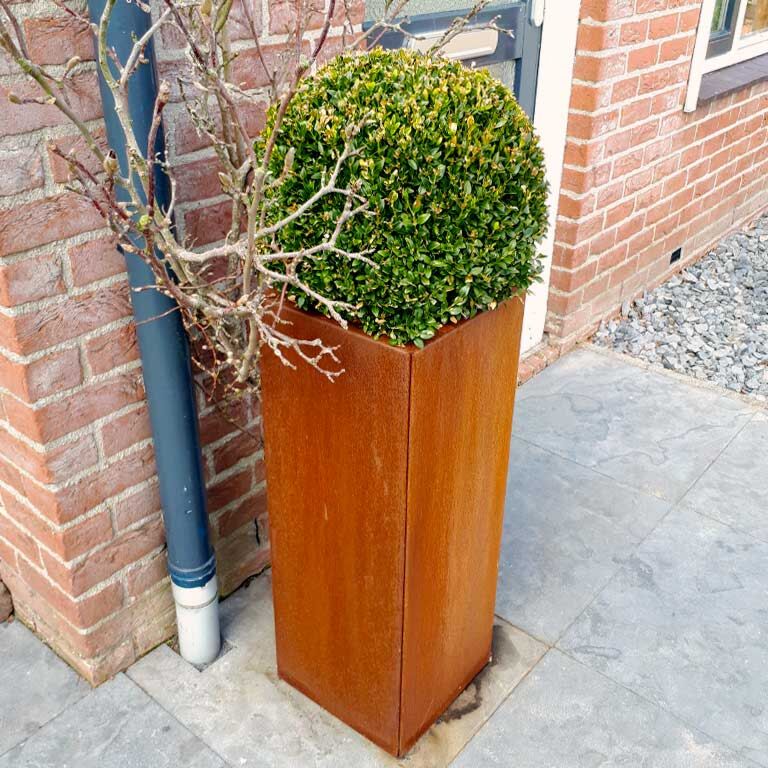 Plantekasse af cortenstål Miami 30 x 30 cm