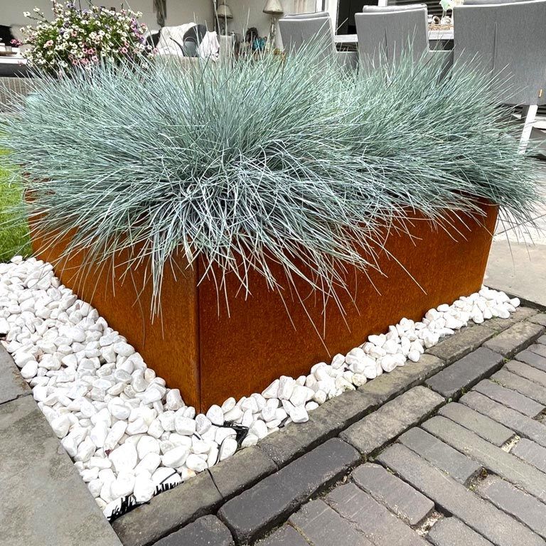Plantekasse af cortenstål Miami 80 x 80 cm