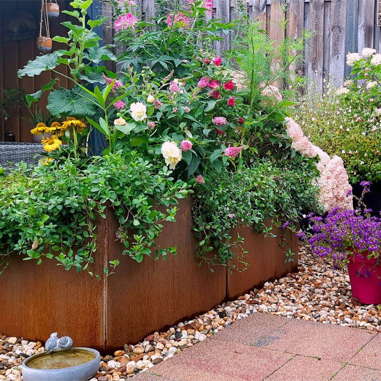 Plantekasse af cortenstål Texas xxl 160 x 80 cm