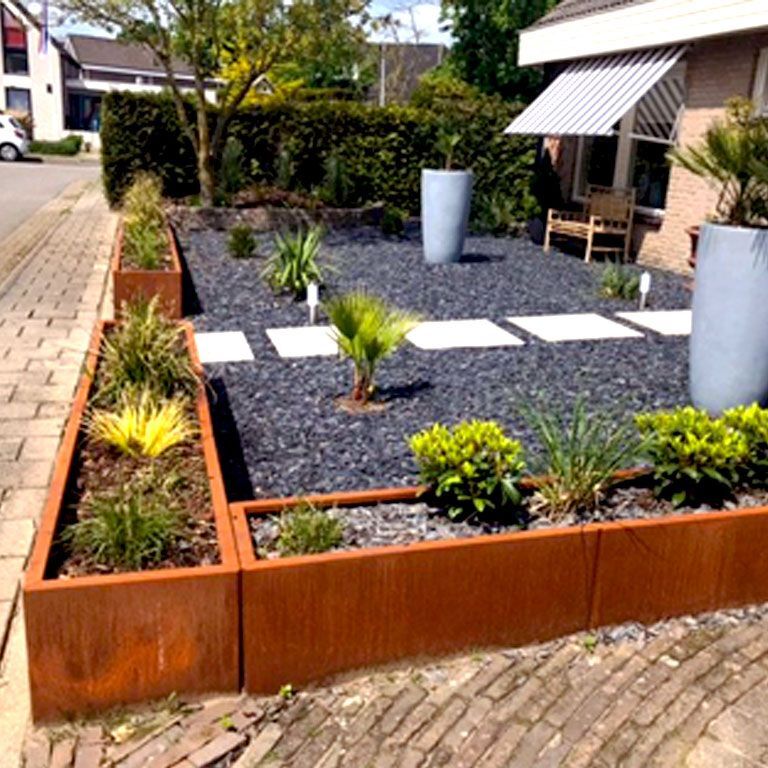 Plantekasse af cortenstål Texas xxl 200 x 40 cm