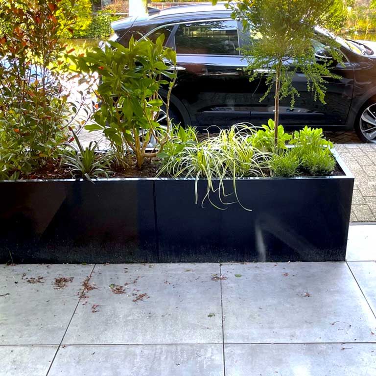 Plantekasse af pulverlakeret stål Texas xxl 240 x 50 cm