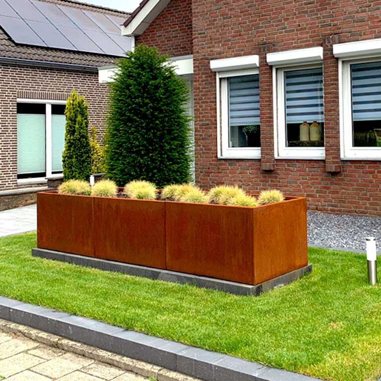 Plantekasse af cortenstål Texas xxl 300 x 80 cm