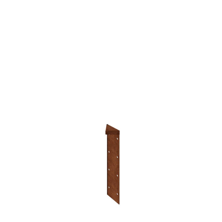 Cortenstål plantekasse - Hjørneprofil 180° - 40 cm
