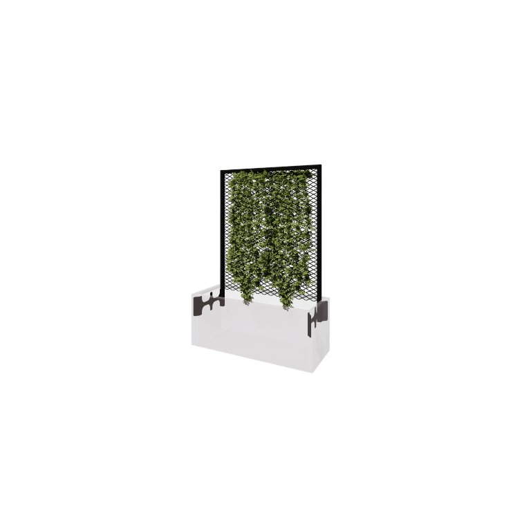Stål klatreplantegitter - 90 x 3 x 117,5 cm - RAL9005 mat (sort) - Til plantekasse 40 cm