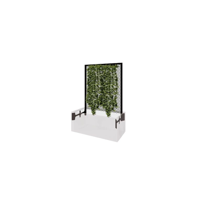 Klatrestativ til planter sort 100 x 50 cm