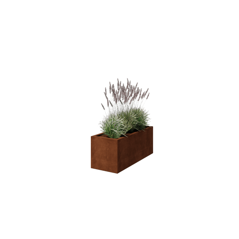 Svejst plantekasse Corten-stål Montana 120 x 50 x 50 cm