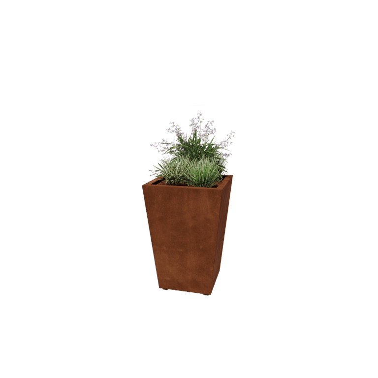 Svejst plantekasse Corten-stål Kegle 60 x 60 x 80 cm