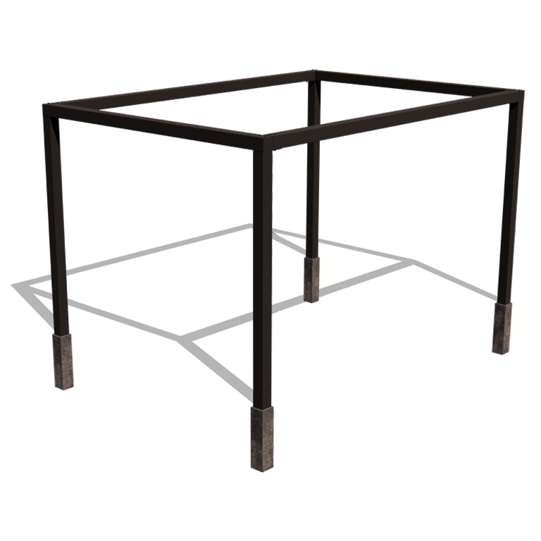 Pergola af pulverlakeret stål model firkantet 424 x 300 cm