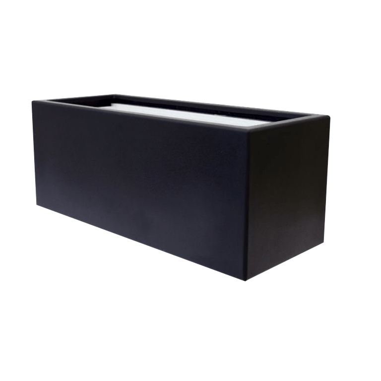 Plantekasse i glasfiber - Rektangel - 100 x 40 x 40 cm - Med bund